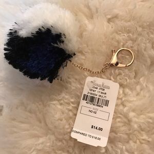 NWT Neiman Marcus Furry Ball Bag Charm!